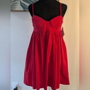 Aqua & Christopher Brock Red Dress Size L